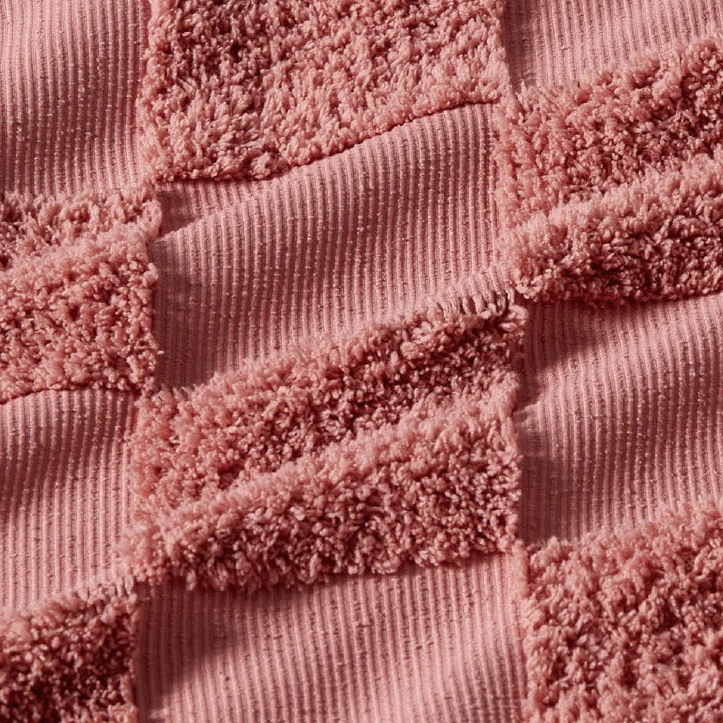 Boho Tufted Checkered Farmhouse Comforter Set, 230GSM