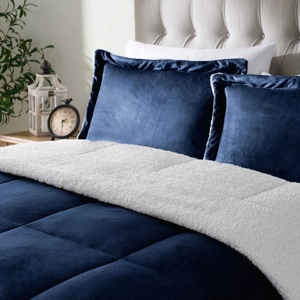 Ultra Plush Reversible Micro-Mink and Sherpa 3-Piece Comforter Set