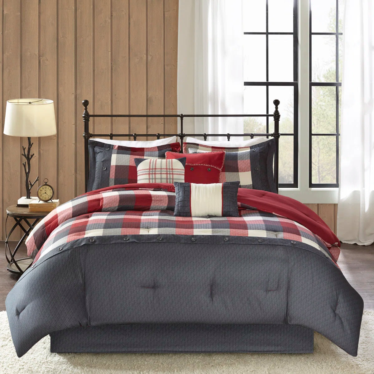 Ridge 7 Piece Herringbone Comforter Set